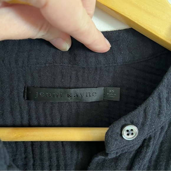 JENNI KAYNE Cypress Collarless Slub Cotton Shirt - Picture 7 of 9